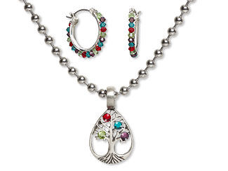 Single-Strand Necklace and Earring Set