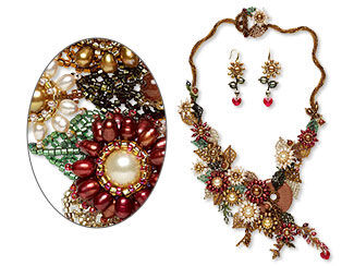 Bib-Style Necklace and Earring Set