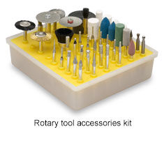 Rotary tool accessories kit