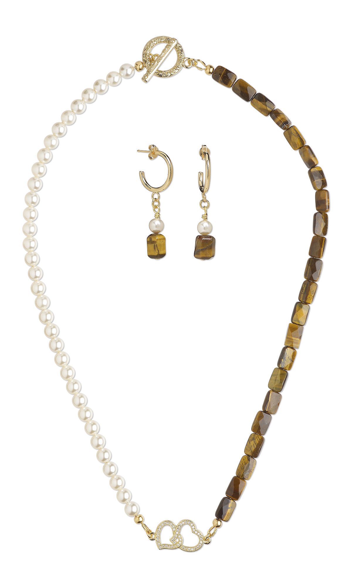 Single-Strand Necklace and Earrings