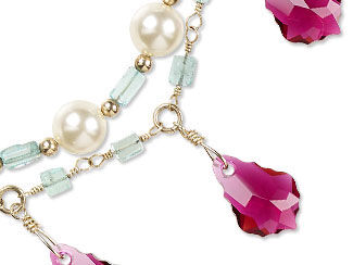 Double-Strand Necklace and Earring Set