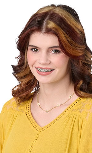 Model wearing Design Idea S D 2 2 - Coordinated necklace and earring set featuring Crystal Passions&reg; pearls, natural gemstone beads and layered gold-tone drops for elegant movement and radiant shine.