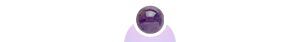 Purple gemstone on crown