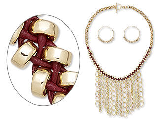 Bib-Style Necklace and Earring Set