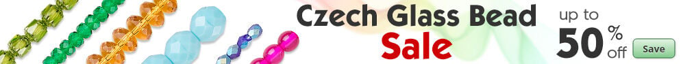 Save on our Czech Glass Bead Sale with discounts up to 50% off.