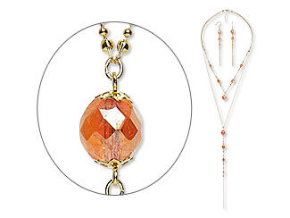 Double-Strand Necklace and Earring Set