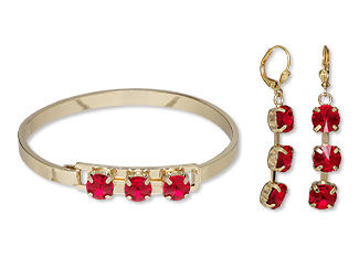 Bangle Bracelet and Earring Set