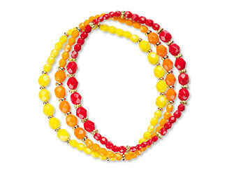Design Idea N H 2 S - Czech Fire-Polished Glass Beads and Gold Metal Beads