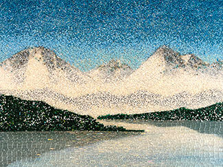 "Mountain Mist" Inspirational Bead Mosaic
