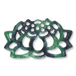 Carved lotus flower component