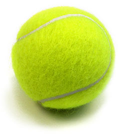  A tennis ball