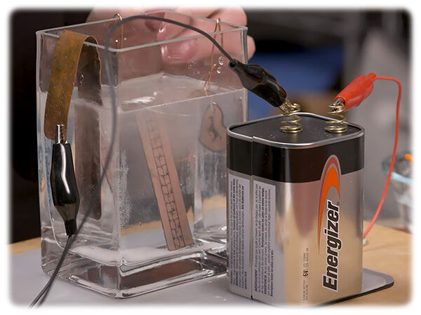 Saltwater Copper Etching setup 