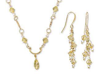 Single-Strand Necklace and Earring Set