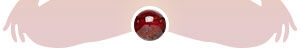 Red gemstone on root
