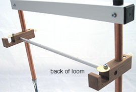 Step 4 - Back of loom showing warping bar