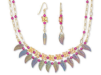 Double-Strand Necklace and Earring Set