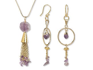 Single-Strand Necklace and Earrings