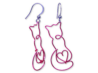 Wirework Cat Earrings