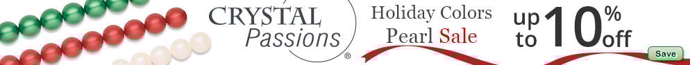 Save on our Crystal Passions Holiday Color Pearl Sale with discounts up to 10% off.