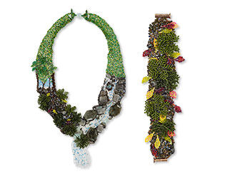 Bib-Style Necklace and Bracelet Set