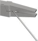 Flat nose pliers holding wire
