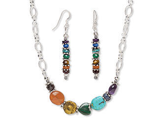 Single-Strand Necklace and Earring Set