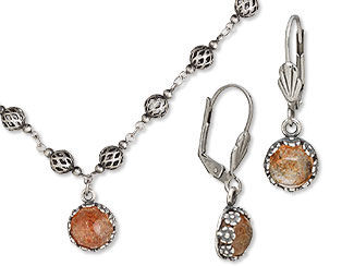 Single-Strand Necklace and Earring Set