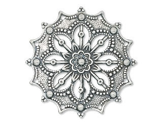 filigree flower Metal Focal