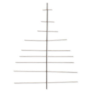 Ornament frame, steel, 8-1/2x6 inch tree, 16 gauge wire.