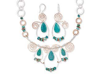  Single-Strand Necklace and Earring Set