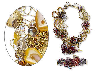 Bib-Style Necklace and Bracelet Set