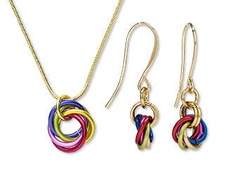 Single-Strand Necklace and Earrings
