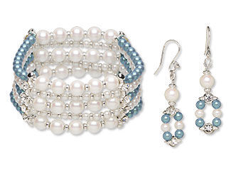 Multi-Strand Bracelet and Earring Set