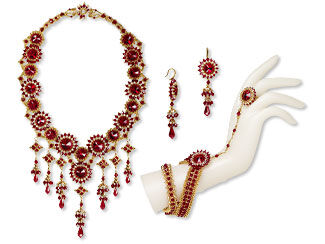 Bib-Style Necklace, Cufflet and Earring Set