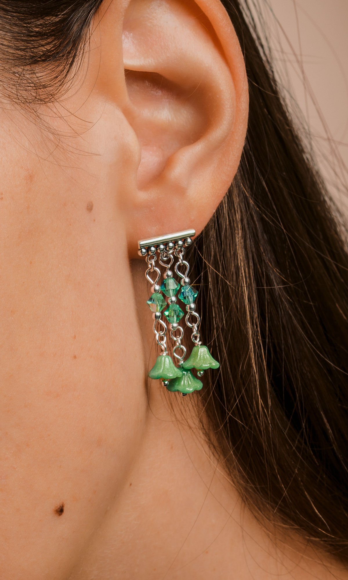 Model ear wearing earing