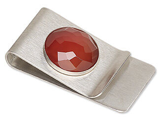 Carnelian Cabochon Money Clip