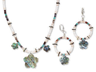 Single-Strand Necklace and Earrings Set