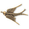 Brass bird charm