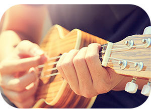 Ukulele being played