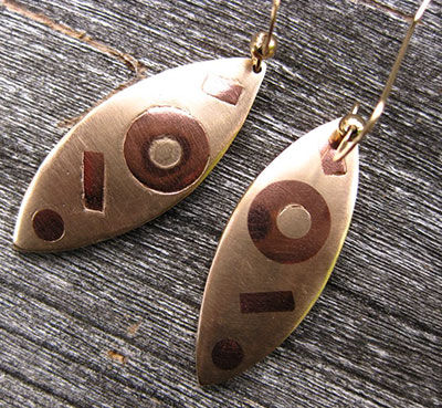 Metal clay earrings