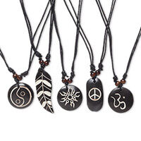 Bone and wood necklaces