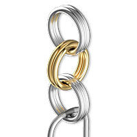 Jump ring chain on a paperclip