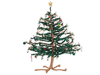 Design Idea 88QA seed bead Christmas tree