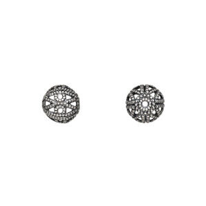 Silver granulated spherical beads