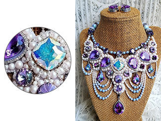 Bib-Style Necklace and Earring Set