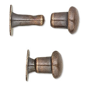 Open and closed rivet button clasp