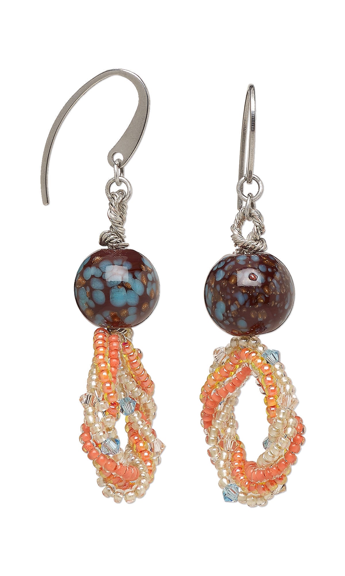 Design Idea R D 2 M Single-Strand Necklace and Earring Set with Preciosa Seed Beads and Crystal Passions&reg; Bicones