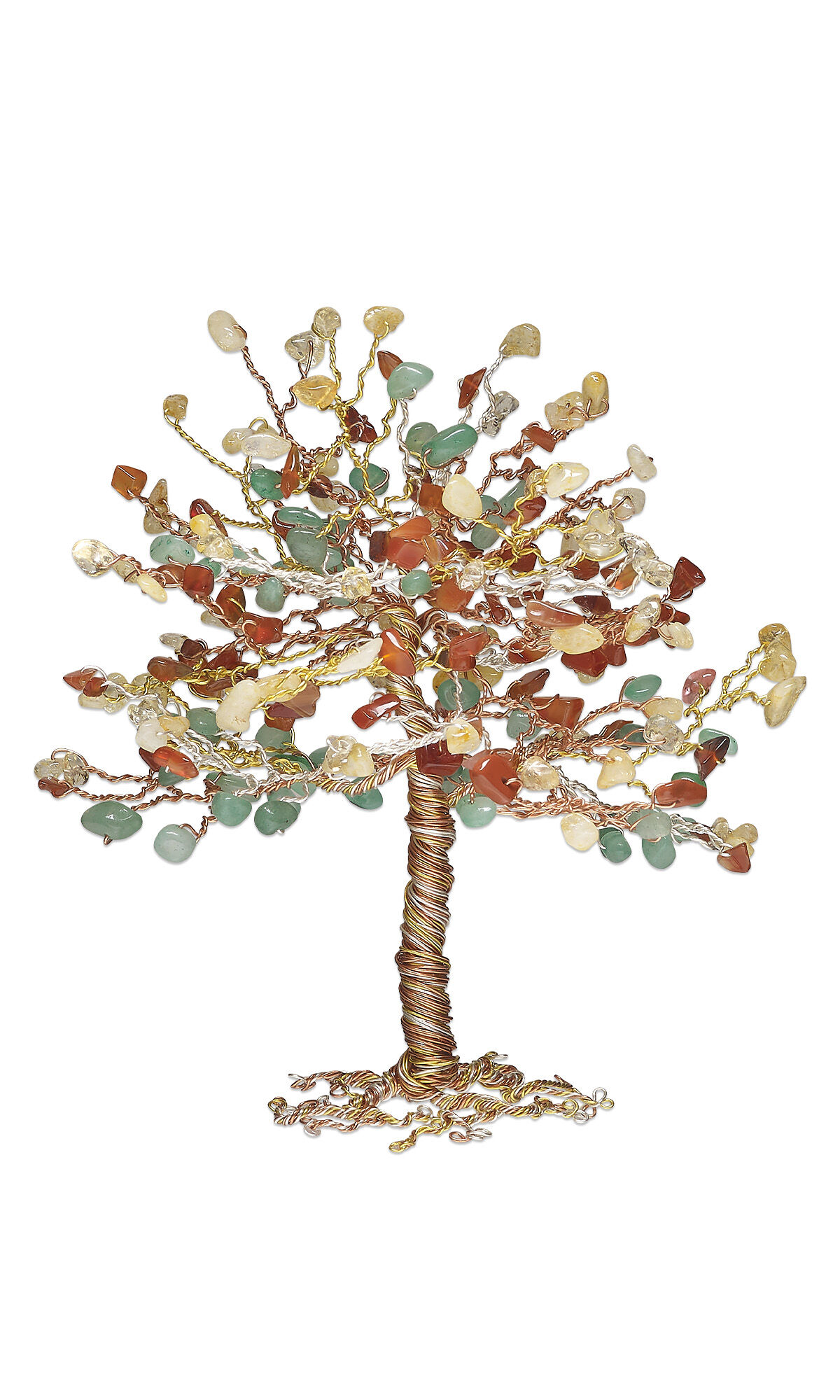 Design Idea S E 2 7 - Wire tree with Citrine and Mixed Gemstone Chips and Copper Wire