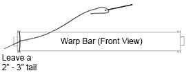 Front view diagram of warp bar