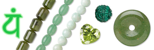 Assorted Green gemstones